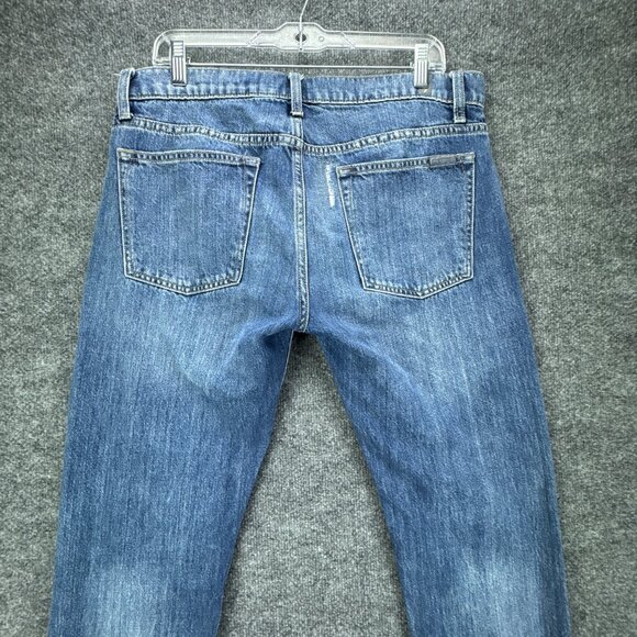7 For All Mankind Jeans Mens 34x32 Paxtyn Blue Ripped Distressed Button Fly - Picture 7 of 16